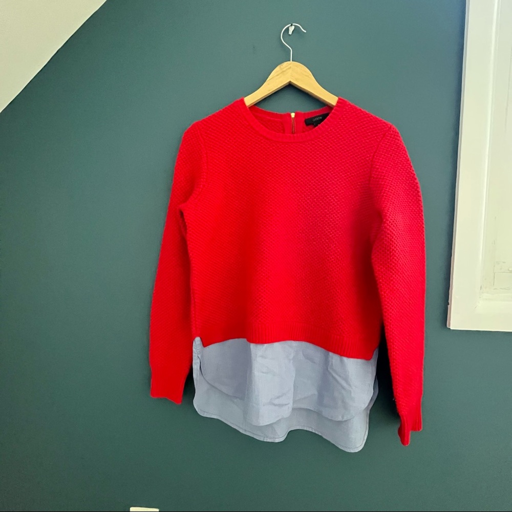 Crop sweater with undershirt
